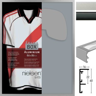 FrameBox II 60 x 80 cm Polystyrolglas Trikotrahmen / Objektrahmen von Nielsen