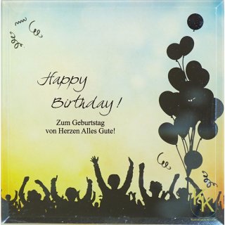 Geburtstag Geschenk - Happy Birthday! - Aufsteller m. Spiegelhintergrund  Spruch