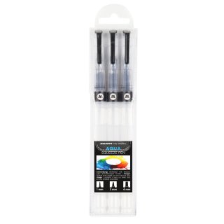 MOLOTOW, Aqua Squeeze Pen, Basic-Set 1, Wassertankpinsel, 3 Stück im Set
