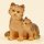 Katzenpaar, Königliche Krippe 18 cm color, Krippenfigur, 6070