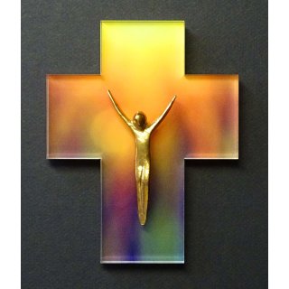 Acrylglaskreuz mit Bronzekorpus