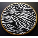 Holzteller Dekoteller Muster Zebra