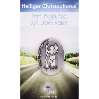 Christopherus Plakette mit Magnet Doppelklebefolie Christophorus Auto