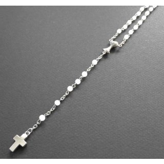 Rosenkranz Weiße Perlen Länge: 45 cm