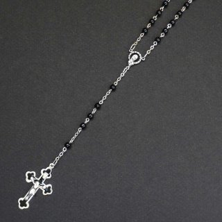 Rosenkranz Schwarze Perlen Länge: ca. 40 cm