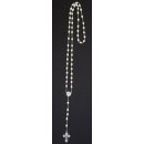Rosenkranz Weiß ovale Perlen Länge: ca. 53 cm