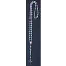 Rosenkranz Weiß ovale Perlen Länge: ca. 41 cm