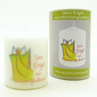 Kerze "Dein Engel aus Mönchengladbach" 70 x 60 mm